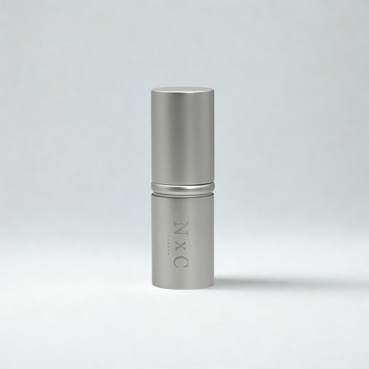 The NxC Retractable Kabuki Brush in Matte Silver